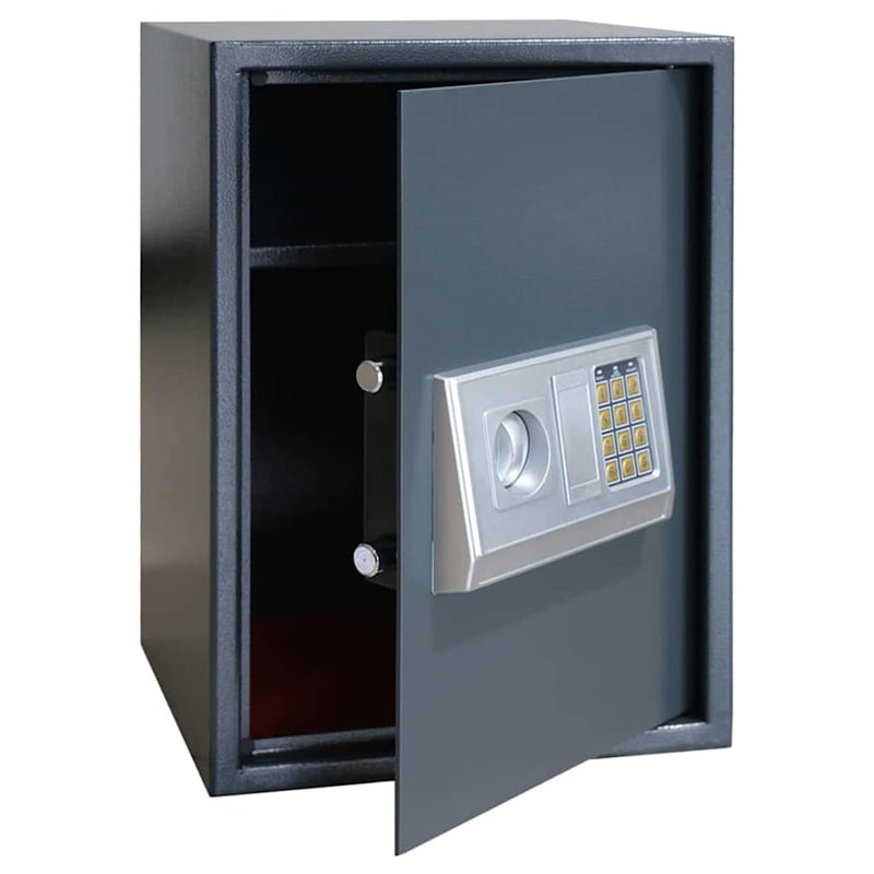 Load image into Gallery viewer, Vidaxl digitale kluis met slot donkergrijs 35 x 31 x 50 cm staal
