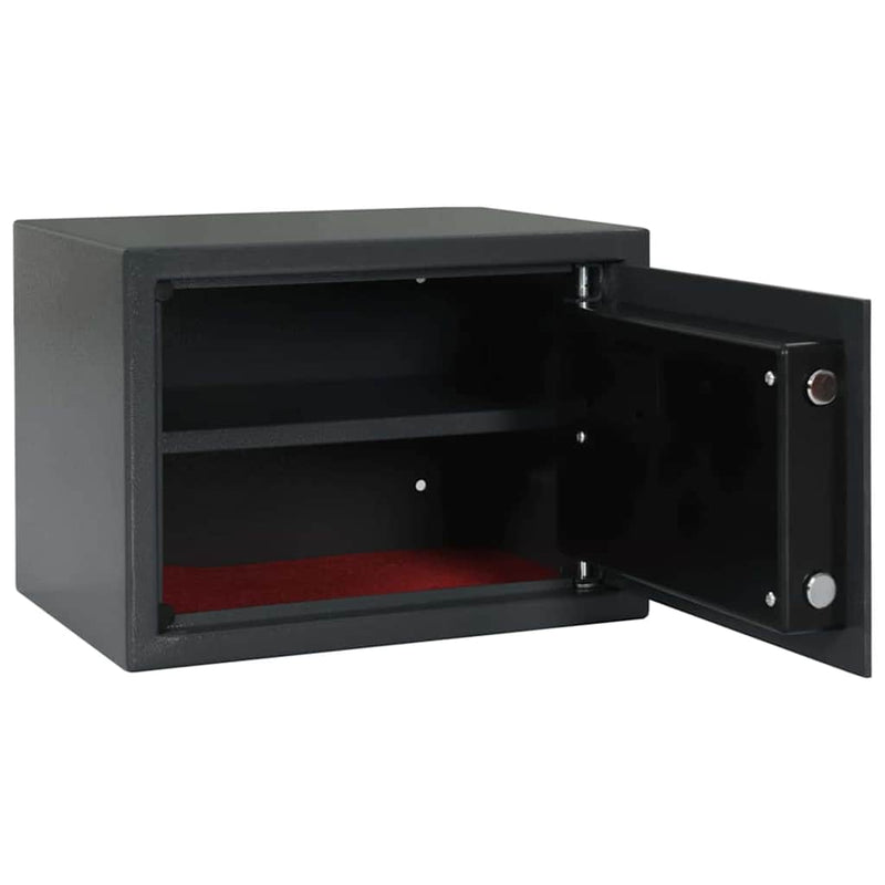 Load image into Gallery viewer, Vidaxl digitale kluis met slot donkergrijs 35 x 25 x 25 cm staal
