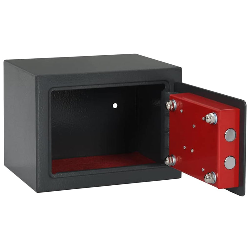 Load image into Gallery viewer, Vidaxl kluisdoos met slot donkergrijs 23 x 17 x 17 cm staal
