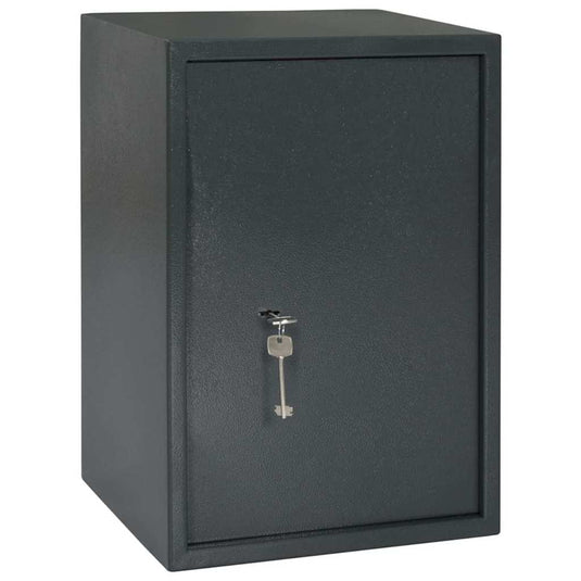 Vidaxl kluisdoos met slot donkergrijs 35 x 31 x 50 cm staal