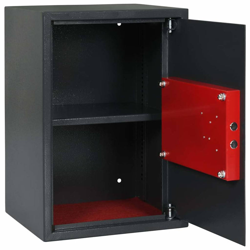 Load image into Gallery viewer, Vidaxl kluisdoos met slot donkergrijs 35 x 31 x 50 cm staal
