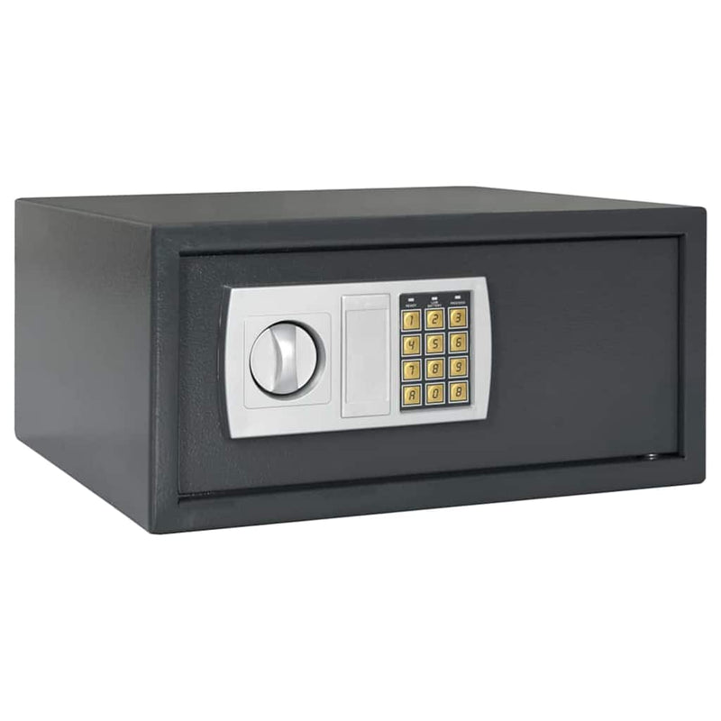 Load image into Gallery viewer, Vidaxl digitale kluis met slot donkergrijs 42 x 37 x 20 cm staal
