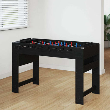 Vidaxl voetbaltafel zwart eiken 125 x 60,5 x 80 cm bewerkt hout