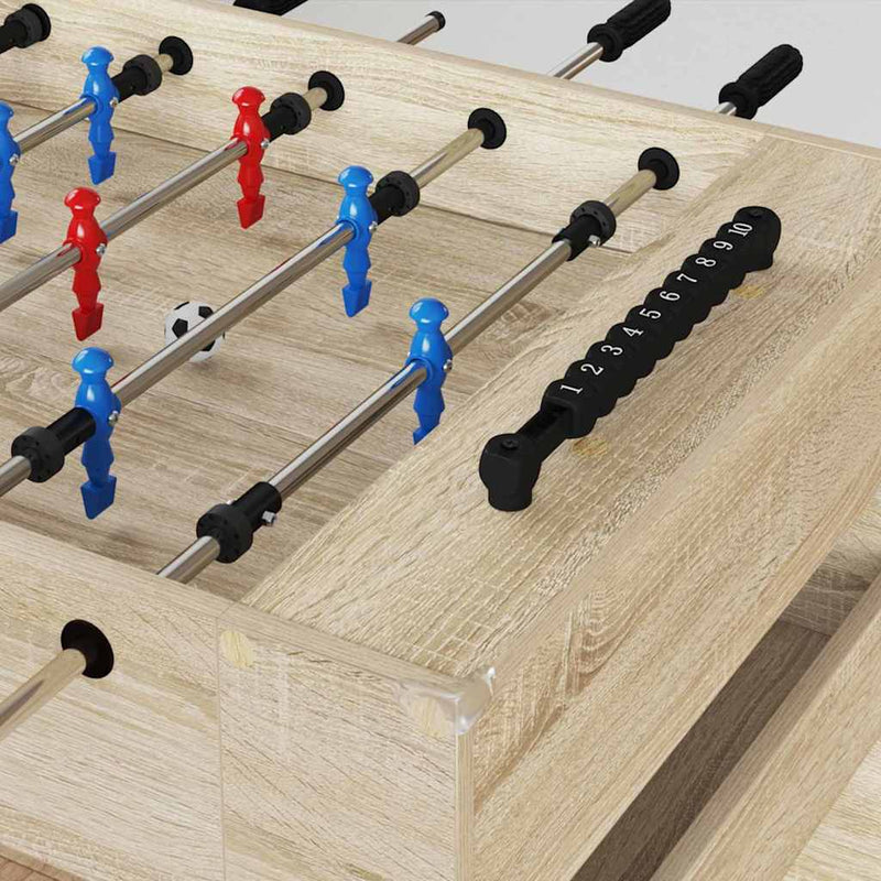 Load image into Gallery viewer, Vidaxl voetbaltafel sonoma eiken 125 x 60,5 x 80 cm bewerkt hout
