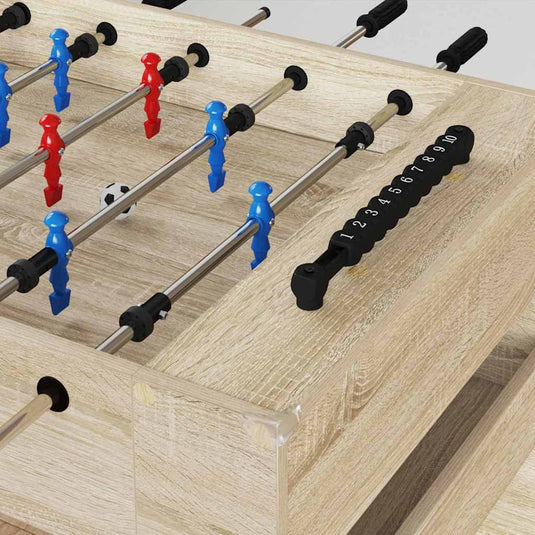 Vidaxl voetbaltafel sonoma eiken 125 x 60,5 x 80 cm bewerkt hout