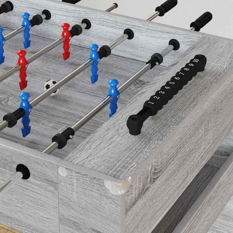 Load image into Gallery viewer, Vidaxl voetbaltafel grijs sonoma 125 x 60,5 x 80 cm bewerkt hout
