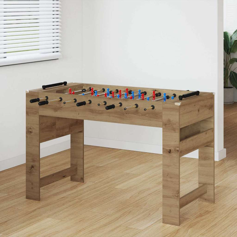 Load image into Gallery viewer, Vidaxl voetbaltafel artisan eiken 125 x 60,5 x 80 cm bewerkt hout
