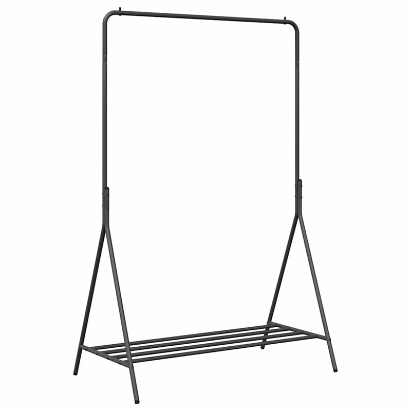 Load image into Gallery viewer, Vidaxl kledingrek met opslag zwart 100 x 56 x 154 cm staal
