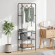 Vidaxl kledingrek met plank grijs sonoma 60 x 30 x 171 cm bewerkt hout