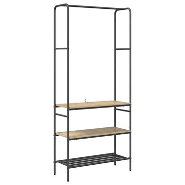 Vidaxl kledingrek met plank sonoma eiken 77 x 30 x 171 cm bewerkt hout