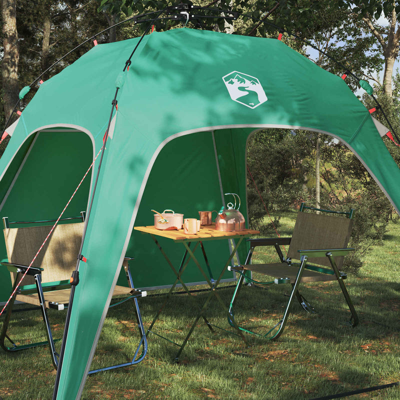 Load image into Gallery viewer, Vidaxl instant tent 4-person quick-release zeegroen 260 x 260 x 197 cm
