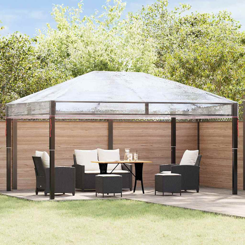 Load image into Gallery viewer, Vidaxl gazebo dekking vervanging doorzichtig 400 x 300 x 32 cm pvc
