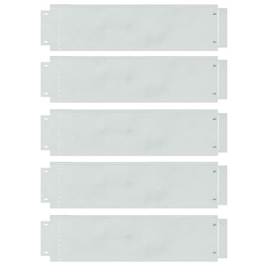 Vidaxl gazonranden 5 pcs zilver 100 x 25 x 0,07 cm