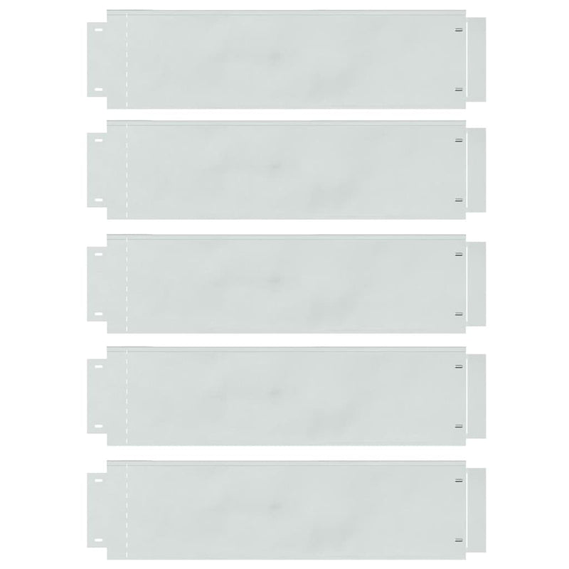 Load image into Gallery viewer, Vidaxl gazonranden 5 pcs zilver 100 x 25 x 0,07 cm
