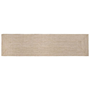Vidaxl vloerkleden rechthoekig natuurlijk en wit 60 x 400 cm jute