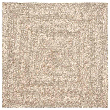 Vidaxl vloerkleden vierkant natuurlijk en wit 120 x 120 cm jute