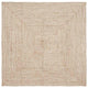 Vidaxl vloerkleden vierkant natuurlijk en wit 120 x 120 cm jute