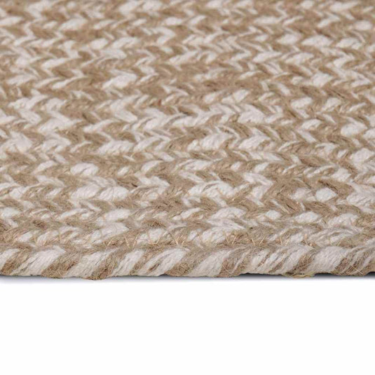 Vidaxl vloerkleden rechthoekig natuurlijk en wit 140 x 200 cm jute
