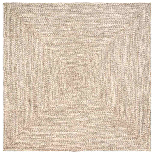 Vidaxl vloerkleden vierkant natuurlijk en wit 200 x 200 cm jute
