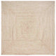 Vidaxl vloerkleden vierkant natuurlijk en wit 240 x 240 cm jute