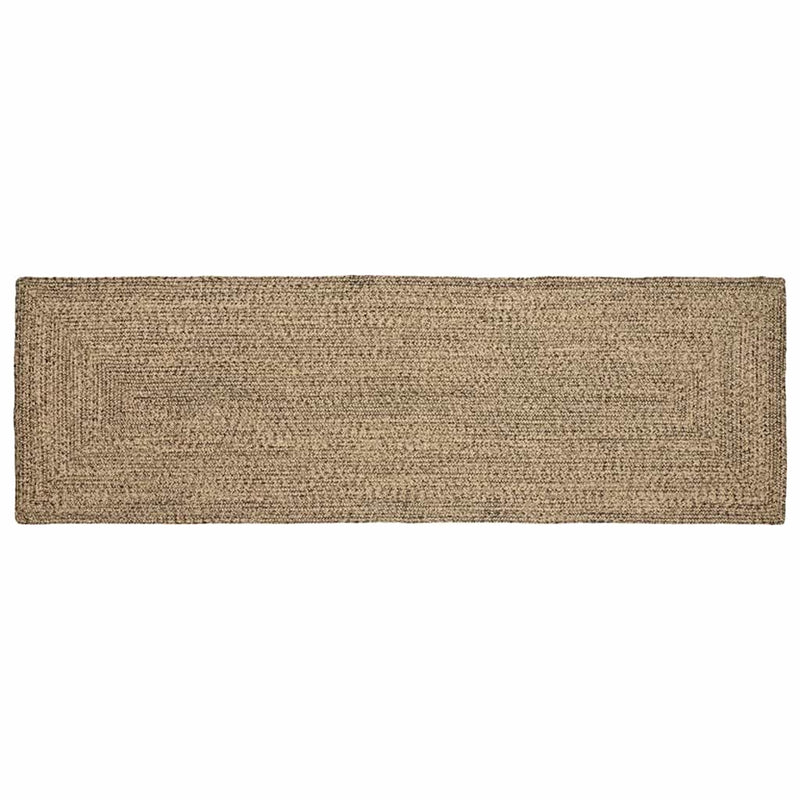 Load image into Gallery viewer, Vidaxl vloerkleden rechthoekig natuurlijk en zwart 80 x 200 cm jute
