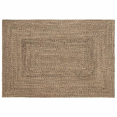 Vidaxl vloerkleden rechthoekig natuurlijk en zwart 120 x 170 cm jute