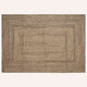 Vidaxl vloerkleden rechthoekig natuurlijk en zwart 200 x 290 cm jute