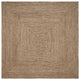 Vidaxl vloerkleden vierkant natuurlijk en zwart 240 x 240 cm jute