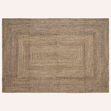 Vidaxl vloerkleden rechthoekig natuurlijk en zwart 240 x 340 cm jute