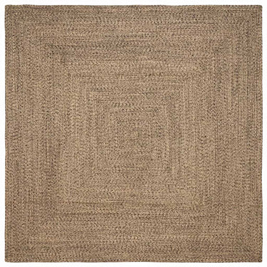 Vidaxl vloerkleden vierkant natuurlijk en zwart 300 x 300 cm jute