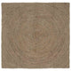 Vidaxl vloerkleden vierkant grijs 160 x 160 cm jute