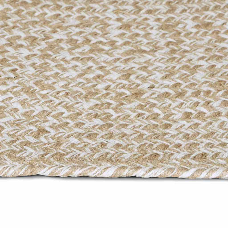 Load image into Gallery viewer, Vidaxl vloerkleden rechthoekig natuurlijk en wit 60 x 250 cm jute
