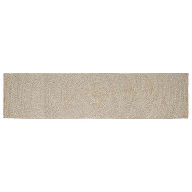 Vidaxl vloerkleden rechthoekig natuurlijk en wit 60 x 400 cm jute
