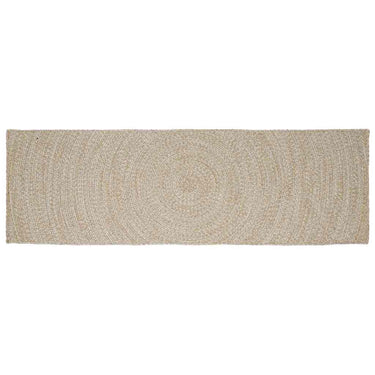 Vidaxl vloerkleden rechthoekig natuurlijk en wit 80 x 250 cm jute
