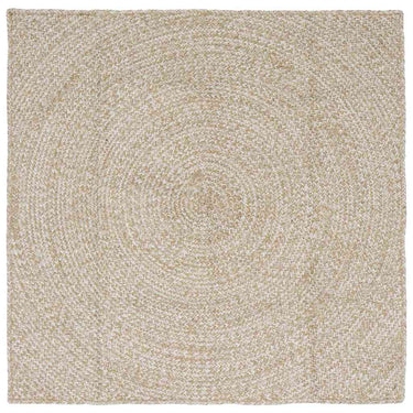 Vidaxl vloerkleden vierkant natuurlijk en wit 120 x 120 cm jute