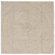 Vidaxl vloerkleden vierkant natuurlijk en wit 120 x 120 cm jute
