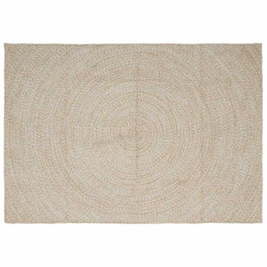 Vidaxl vloerkleden rechthoekig natuurlijk en wit 240 x 340 cm jute
