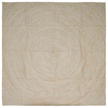 Vidaxl vloerkleden vierkant natuurlijk en wit 300 x 300 cm jute