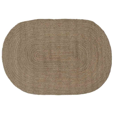 Vidaxl vloerkleden ovaal grijs 100 x 152 cm jute