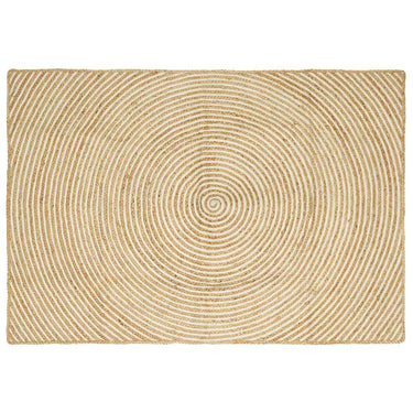 Vidaxl vloerkleed natuurlijk en wit 120 x 170 cm jute