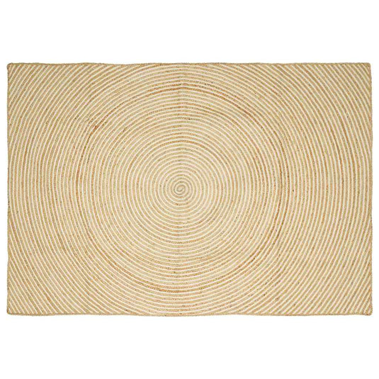 Vidaxl vloerkleed natuurlijk en wit 200 x 290 cm jute