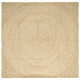 Vidaxl vloerkleed natuurlijk en wit 240 x 240 cm jute