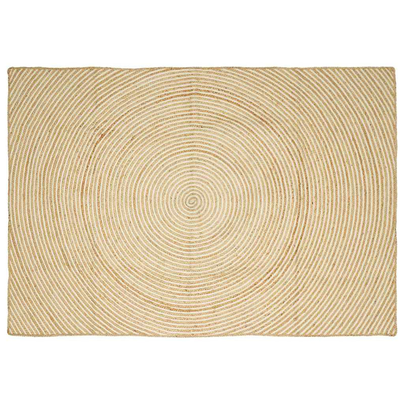 Load image into Gallery viewer, Vidaxl vloerkleed natuurlijk en wit 240 x 340 cm jute
