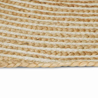 Vidaxl vloerkleed natuurlijk en wit 300 x 300 cm jute