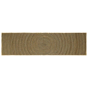Vidaxl vloerkleed natuurlijk en zwart 80 x 300 cm jute