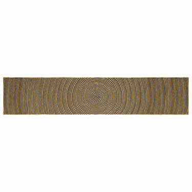 Vidaxl vloerkleed natuurlijk en zwart 80 x 400 cm jute