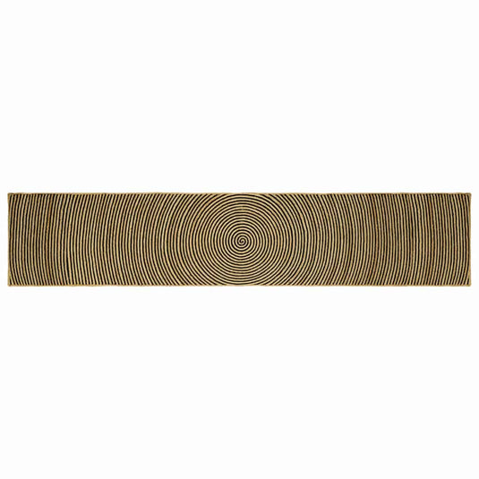 Vidaxl vloerkleed natuurlijk en zwart 80 x 400 cm jute