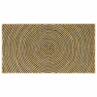 Vidaxl vloerkleed natuurlijk en zwart 100 x 200 cm jute