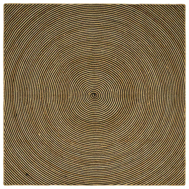 Vidaxl vloerkleed natuurlijk en zwart 240 x 240 cm jute