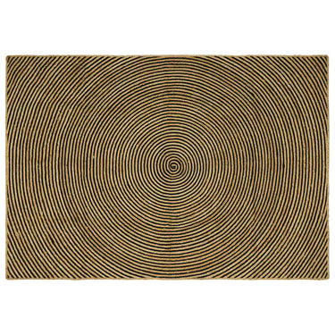 Vidaxl vloerkleed natuurlijk en zwart 240 x 340 cm jute